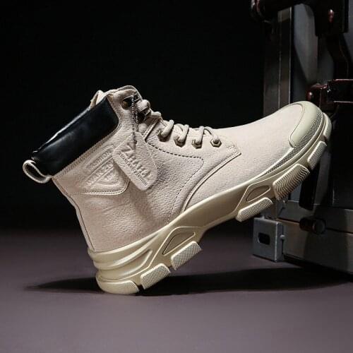 Mens Short Boots Winter Keep Warm Mens Casual Shoes Comfortable Classic Men Work Shoes Hard-Wearing Non-slip Mens Boots