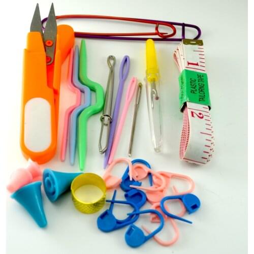 Home DIY Knitting Tools Set Crochet Hook Stitch Weave Accessories Supplies With Case Box Yarn Knit Kit Brand New