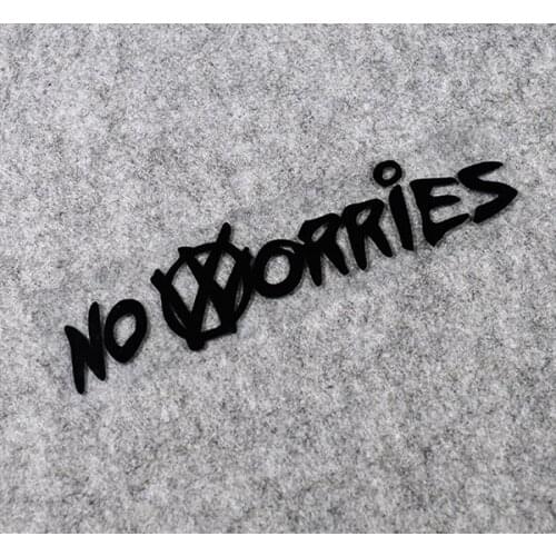 Car Styling and Decals No Worries Motorcycle Helmet Laptop Oil Tank Decorate Sticker