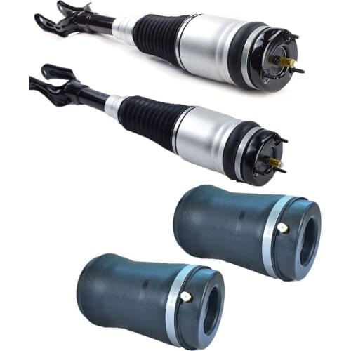 Pair Front Air Suspension Shock Absorber + Rear Pair Air Spring Bags For Jeep Grand Cherokee 2011-2016
