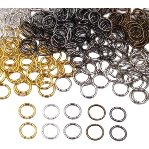 200pcs Metal Open Jump Rings Split Rings 4/5/6/7/8/9/10mm DIY Jewelry Making Findings Handmade Jewelry Accessories Connector