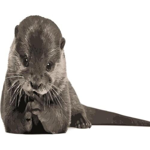 ROYALDREAM Pious Otter Abstract Painting Diy Digital Painting By Numbers Modern Wall Art Picture For Home Wall Artwork