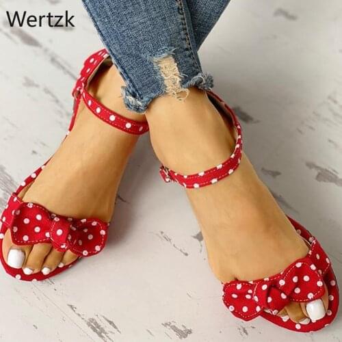 Leisure Plus large Big sizes 44 flip flop comfortable flat INS sweet polka dot Summer women Shoes Sandals woman shoes woman B427