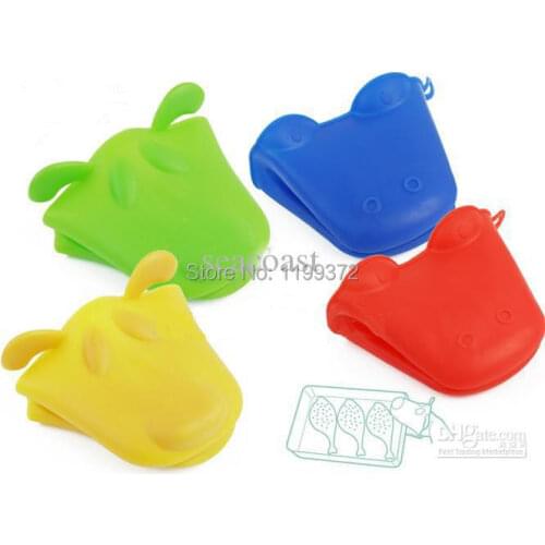 Lowest Price 200 pcs/lot Silicone Heat Proof Resistant Insulation Pan Holder Kitchen Glove Oven Grab Mitt #2197