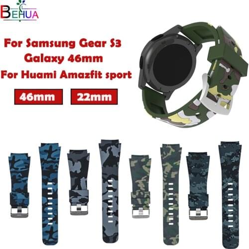 Sport Silicone Watchband for Samsung Gear S3 Classic Frontier 22mm WatchBand For Huami Amazfit Sport strap Replacement Wristband