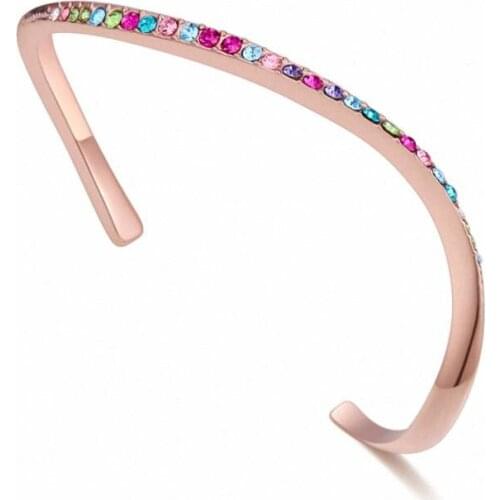 TRACYSWING Element Austrian Crystals jewelry Champagne gold Color Fashion bangle for women Brand new sale Vintage Th-130533