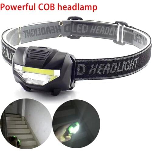 High powerful Mini COB LED headlamp flashlight AAA bright head light lamp torches lampe headlight lantern for camping fishing T1