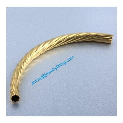 Jewelry findings Raw Brass matel spacer tube beads Pave tube beads tube Bar 5*78*0.4mm