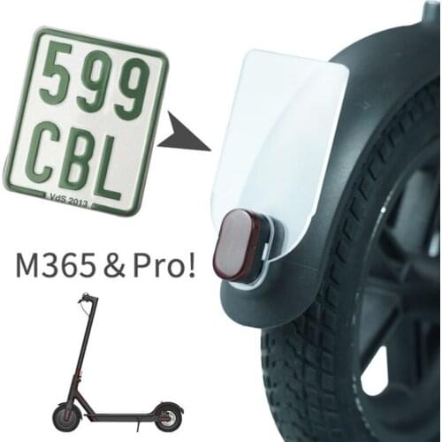 Electric Scooter Rear Safety Warning Plate For Xiaomi M365/Pro Tail License Plate License Fender Accessoriesve