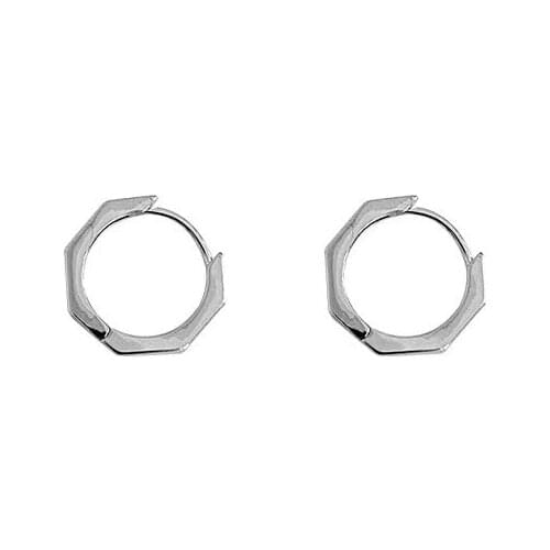 POTCET Womens Diamond Round Circle Ring Earrings Geometric Fashion Retro Hip Hop Personality Party Jewelry