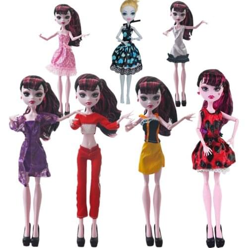 1/6 Fashion Doll Outfits For Monster High Clothes Top Pants Trousers Dress For Bratz Soft Casual Wear Kids Dollhouse Toy Gifts
