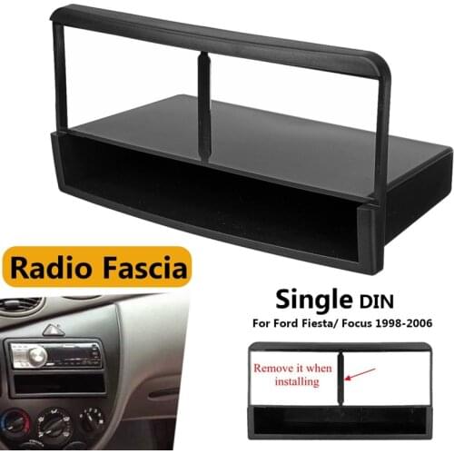 1 Din Car Stereo Radio DVD Player Panel Audio Trim Frame for Ford Fiesta Focus 1998 - 2006