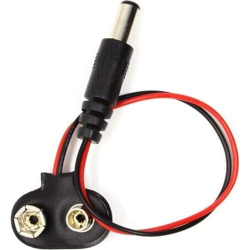 10pcs 9V Battery Button Power Cable Battery Buckle Snaps Power Cable Connector DC For DIY Jack Connector T-shaped