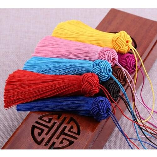 10pcs/lot Polyester Silk Tassels Charms Pendants Fit Bag Car Decoration Satin Tassels Cords for DIY Jewelry Making
