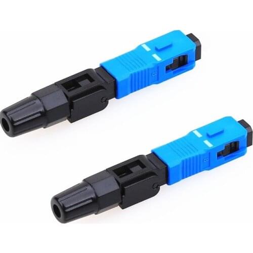 10pcs/lot SC Optic Fiber Quick Cold Connector FTTH SC Single Mode UPC Fast Connector