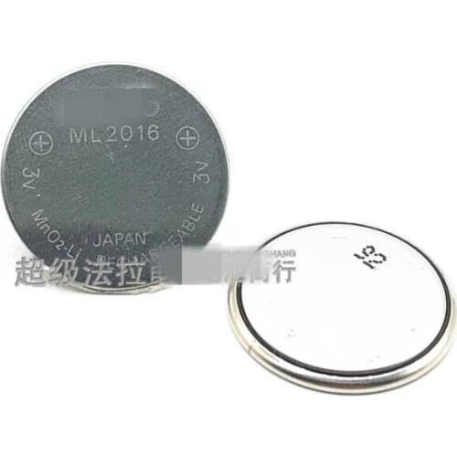 2PCS ML2016 ML 2016 3v Li-Ion Lithium Ion Rechargeable Coin Cell Button CMOS RTC Battery Batteries