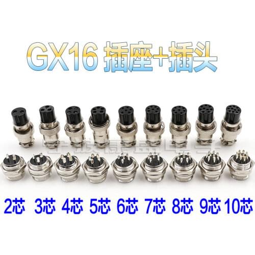 5male+5female)=5set GX16 GX16-4 4P 4Pin 16mm Male&Female Wire Panel Connector plug Circular Aviation Connector Socket Plug
