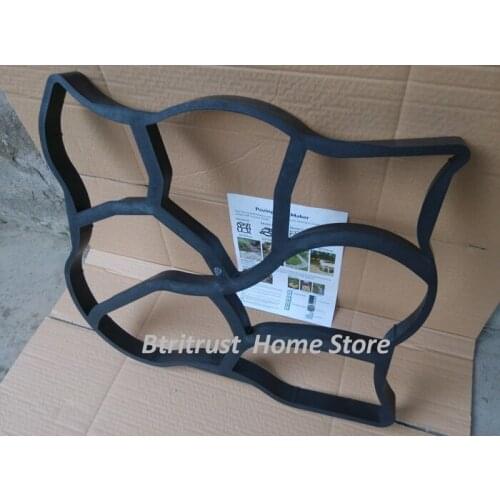 60*50cm 5pcs/lot Pavement mold diy walking path maker create garden path cement brick paving mold concrete stepping stone path