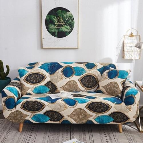 New Printed Stretch Sofa Cover Single Double Triple Four People Living Room Sofa Sofa Cover