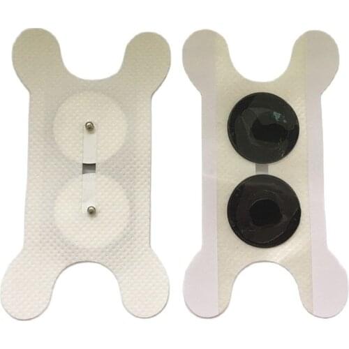 DHL Free shipping 2000pcs white Throat electrode TENS unit electrode pads with 2.2mm snap for swallow throat physiotherapy