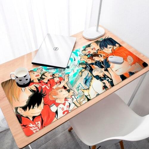 Haikyuu PC Gaming Mouse Pad 900x400mm Laptop Mousepad Sell Well Gaming Mousepad Non-slip Durable Rubber Large Size Mouse Pad