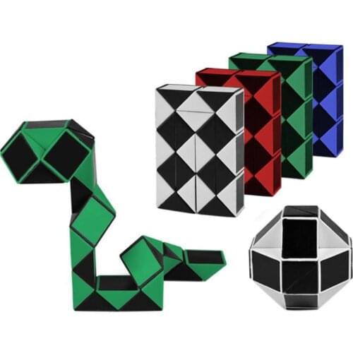 24 Blocks Magic Cube Twist Logic Brain Teaser Game Jigsaw Puzzle Speed Magic Ruler Toys Children Educational Toy Special Gift