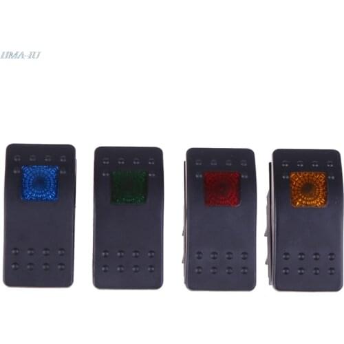 12v/35A Car Boat Marine Rocker Switch Button LED Light Lamp 4pin Switch Waterproof Bar Rocker Toggle Switch