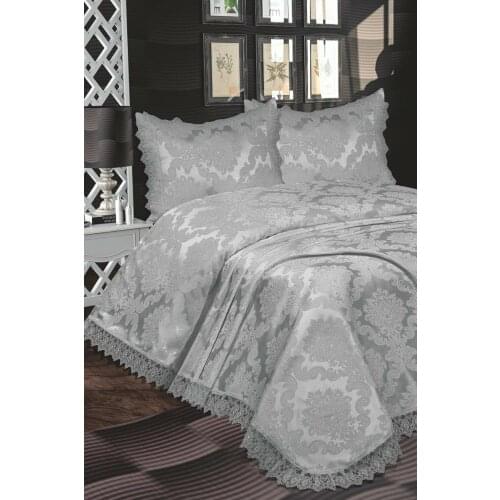 8 Colors Bedspread Double Jacquard 240x240cm Pillowcase 50X70cm Set