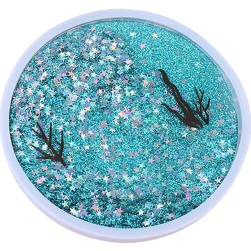 Cute Quicksand Coasters Rabbit Cherry Blossom Ocean Cup Mug Placemat Cushion Insulation Hot Pad