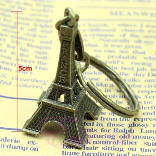 Home Craft Decor 5cm Miniatures Bronze Tone Paris Eiffel Tower Figurine Statue Vintage Alloy Model Home Decoration
