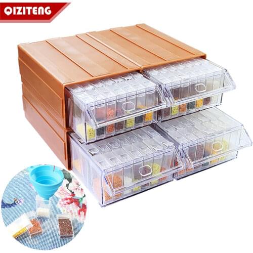 The New Diamond Painting Tool Diy Storage Box Nail Jewelry Storage Drawer Box Square Bottle Diamond Drill Plate Combination Set