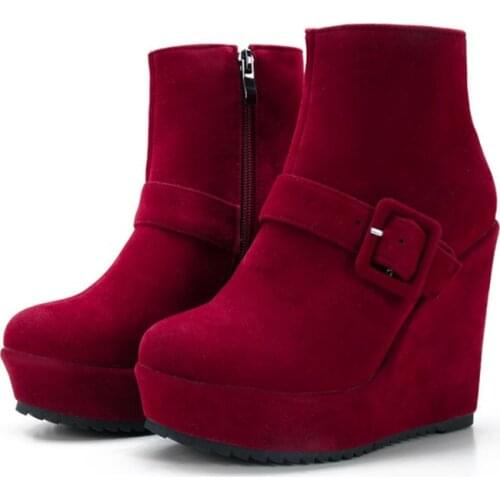 Ochanmeb Women's Wedge Ankle Boots