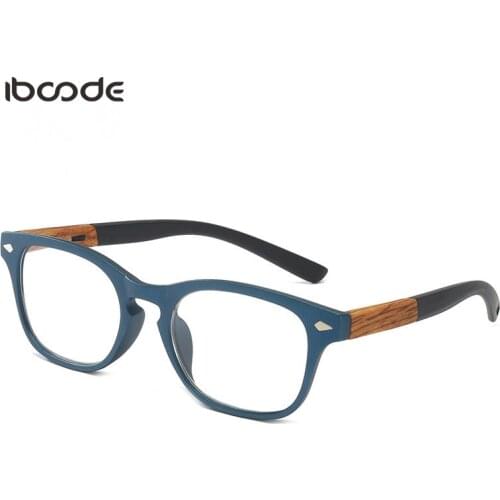 Iboode Fashion Wood Grain Reading Glasses Men Women Presbyopic Eyewear Classic Computer Gaming Goggle Clear Lens Eyewear Unisex