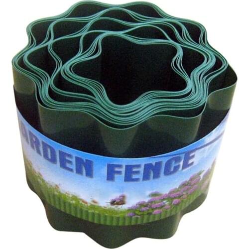 Plastic Garden Edging Fence Border Green Corrugated Landscape Tidy Lawn Divider Prevent Overgrowth Of Grass Newest