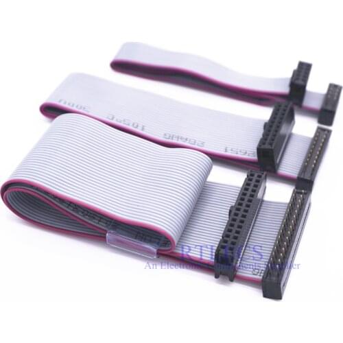 100pcs Flat Ribbon IDC Cable Assembly 2.54 mm 6 8 10 14 16 20 26 34 40 50 60 64 Pin DIP Tail Male Plug to IDC Socket Adapter