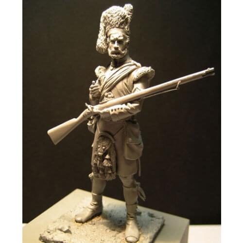 Assembly Unpainted Scale 1/24 ancient man stand 75mm figure Historical Resin Model