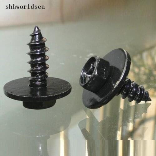 Shhworldsea 100pcs Free Shipping Zinc Black Steel Non Tapping Screw Fastener Clip For Toyota 90159-60525
