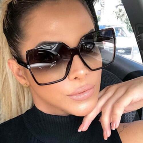 Big Square Oversized Sunglasses Women Big Frame Colorful Sun Glasses Female Mirror Oculos Unisex Gradient Hip Hop Shades
