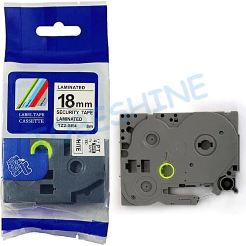 Compatible p touch tze tape 18mm*8m TZ-SE4 tze-se4 3/4" Security tape laminated tape cassette