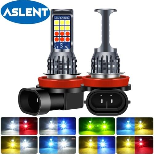 2Pcs H8 H11 Led 3000K 6000K White 9006 9005 LED Fog Lights Bulb Driving Lamp for VW Toyota Nissan Renault Lada Hyundai 12V 24V