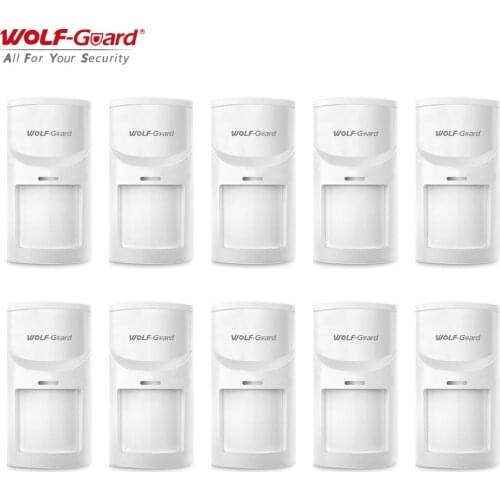 1/2/4/6/8/10Pcs Wolf-Guard Wireless Anti-Theft PIR Motion Sensor Detector Alarm 433MHz for Home Security Alarm Burglar System