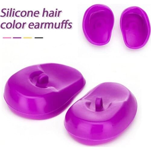 1 Pair Hair Dyeing Earmuffs Silicone Hair Dyeing Earmuffs Hair Coloring Waterproof Ear Protector Cover Caps Salon Styling Tools