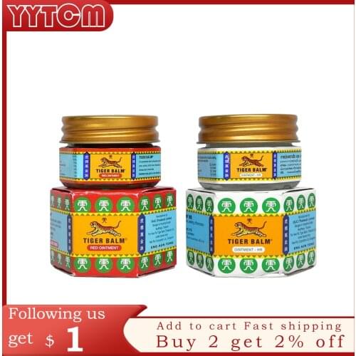 19.4g Tiger balm red white muscle relieve pain relief plaster pain relax balm joints pain massage ointment medical plaster