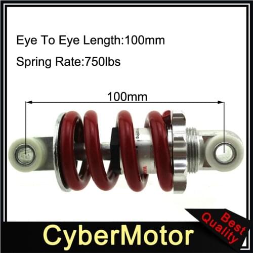 100mm 750lbs Shock Suspension For 2 Stroke 33cc 43cc 47cc 49cc Minimoto Kids ATV Quad Pocket Bike Mini Moto Go Ped Scooter