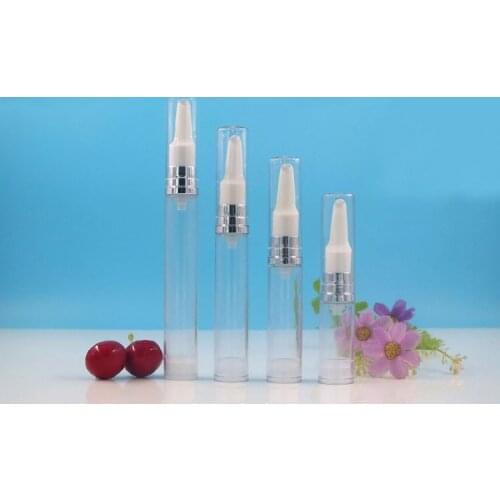 12ml 15ML clear airless bottle silver pump lotion emulsion serum sample eye essence hyaluronic toner mist sprayer skin packing