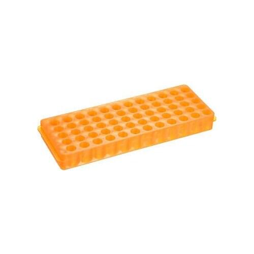 2 Pcs 2 Kind of Tube Rack Polypropylene 60-Well Orange for 0.5ml, 1.5ml, 2ml