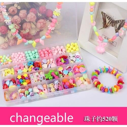 2019 DIY Childrens Educational Bead Toys Girls Toys for 5 Years Diy Hand-wearing Bead Suit Girl String Bracelet Sets for Kids