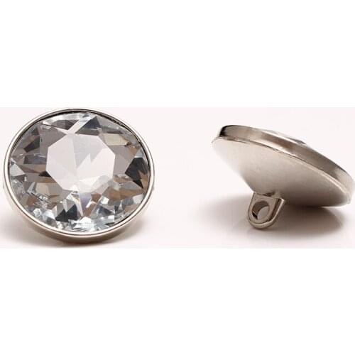 550PCS/LOT) 25MM Metal Shank Cover Flat shape Diamond Buttons Upholstery Crystal Shinning Accessories