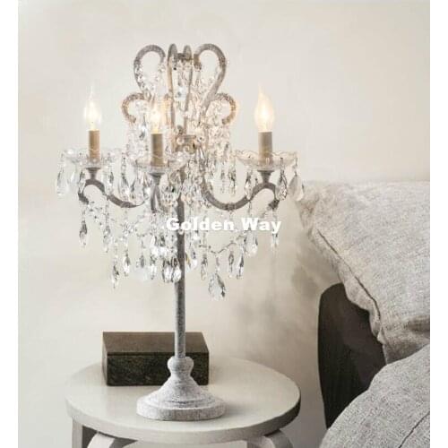 Free Shipping Nordic E14*4 LED D44cm H65cm Silver Table Light Desk Light Home Bedroom Decoration Table Lamp AC 100% Guaranteed