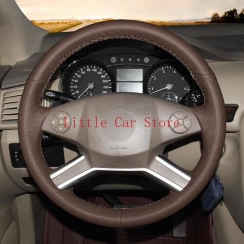 Steering Wheel Covers DIY Anti-Slip Wear-Resistant Cover For Benz M-Class 2009-2011 R-Class 2010-2021 Car Interior Decoration